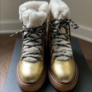 Winter gold color j crew boots